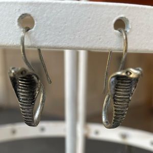 Silver Cobra Earrings